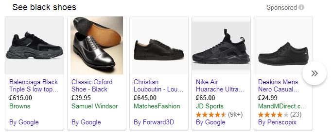 Serp for Black formal shoes
